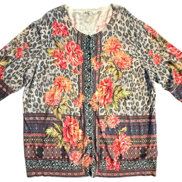 Johnny Was Women’s Plus Size 2X Museo Sweater CARDIGAN ONLY Cotton Cashmere - Picture 3 of 14